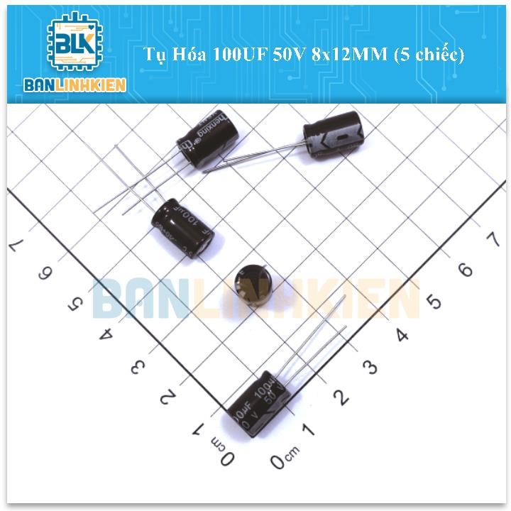 Tụ Hóa 100uF 50V 8x12mm (5c)