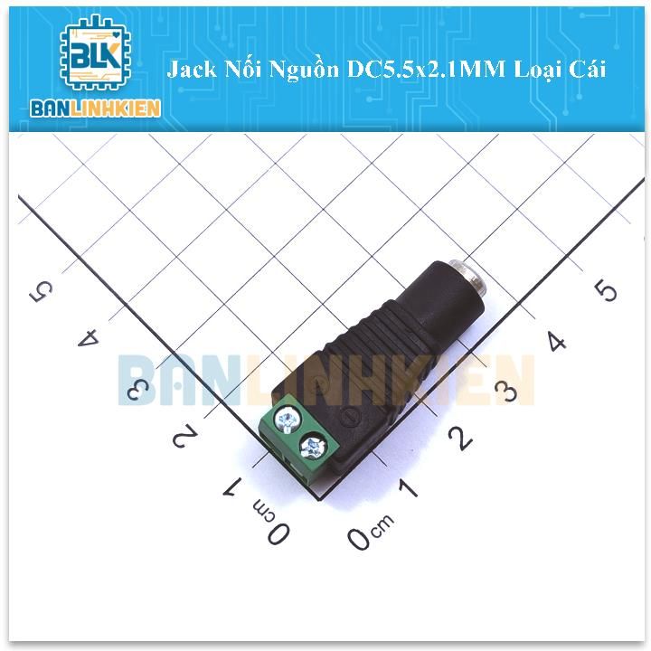 Jack Nối Nguồn DC5.5x2.1MM Loại Cái