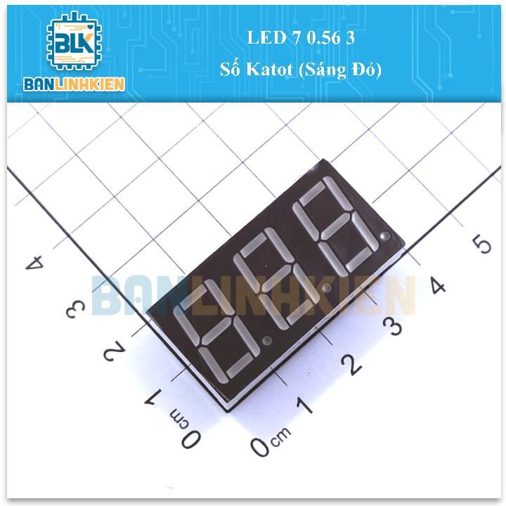 Led 7 0.56 3 Số Katot (Sáng Đỏ)