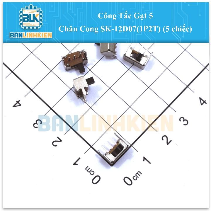 Công Tắc Gạt 5 Chân Cong SK-12D07(1P2T) (5 chiếc)