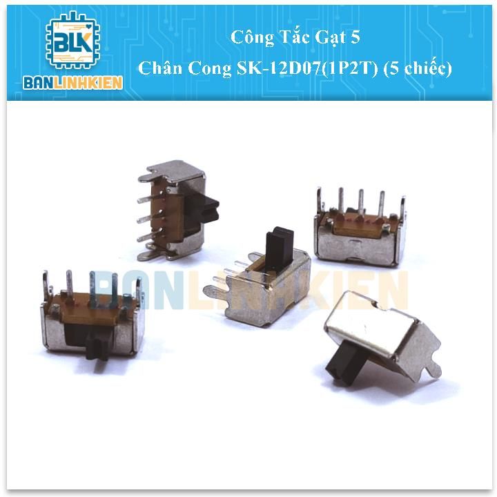 Công Tắc Gạt 5 Chân Cong SK-12D07(1P2T) (5 chiếc)