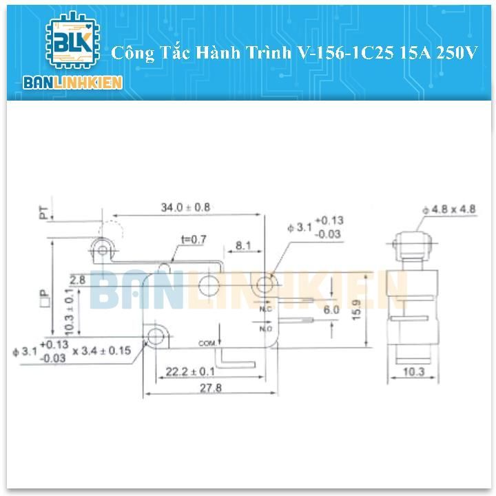 Công Tắc Hành Trình V-156-1C25 15A 250V