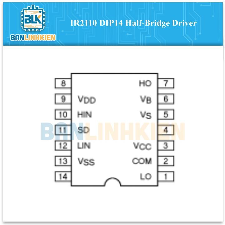 IR2110 DIP14 Half-Bridge Driver
