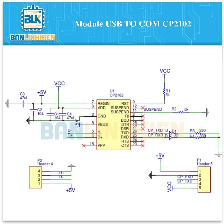 Cp102 Cpu Module Module USB TO COM CP2102