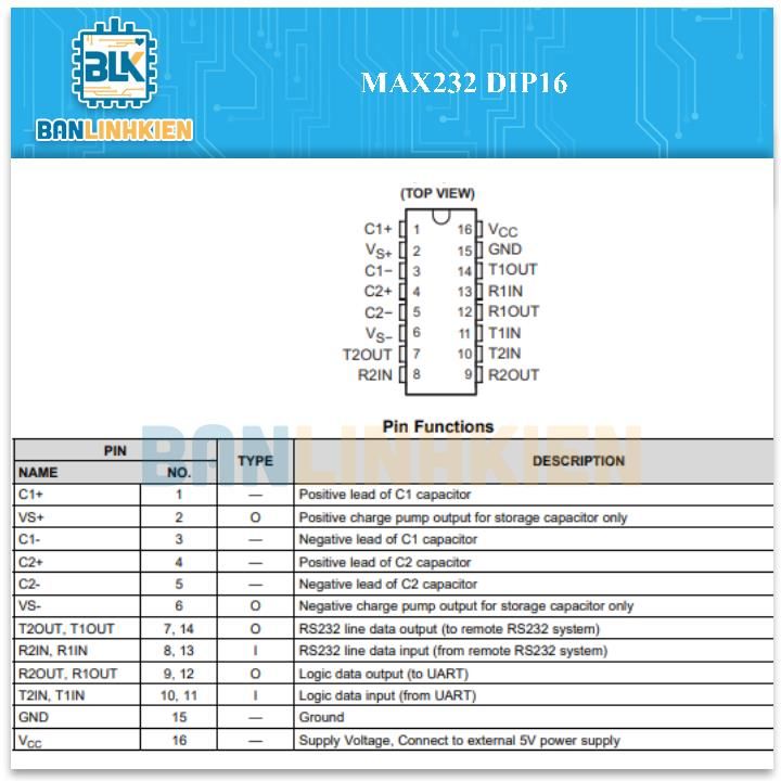 Max232 DIP16