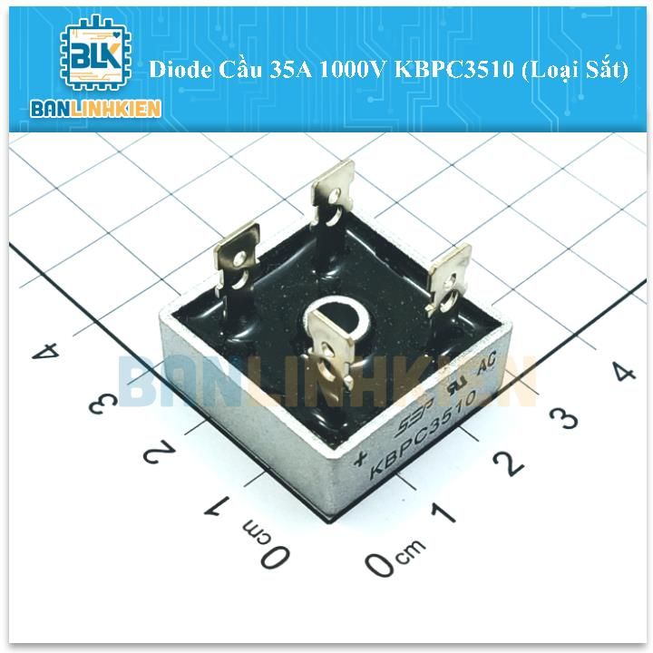 Diode Cầu 35A 1000V KBPC3510 (Loại Sắt)