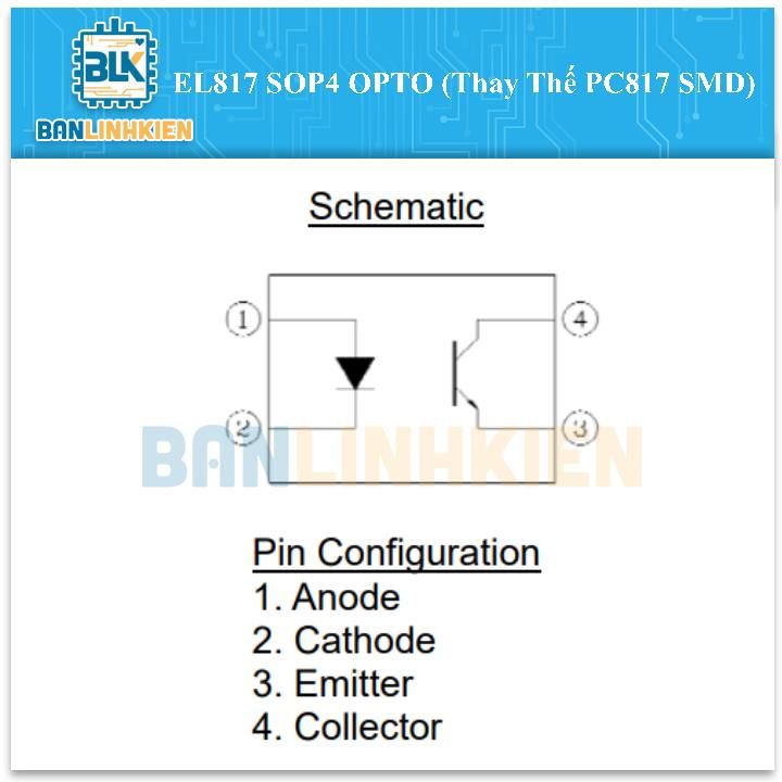 EL817 SOP4 OPTO (Thay Thế PC817 SMD)