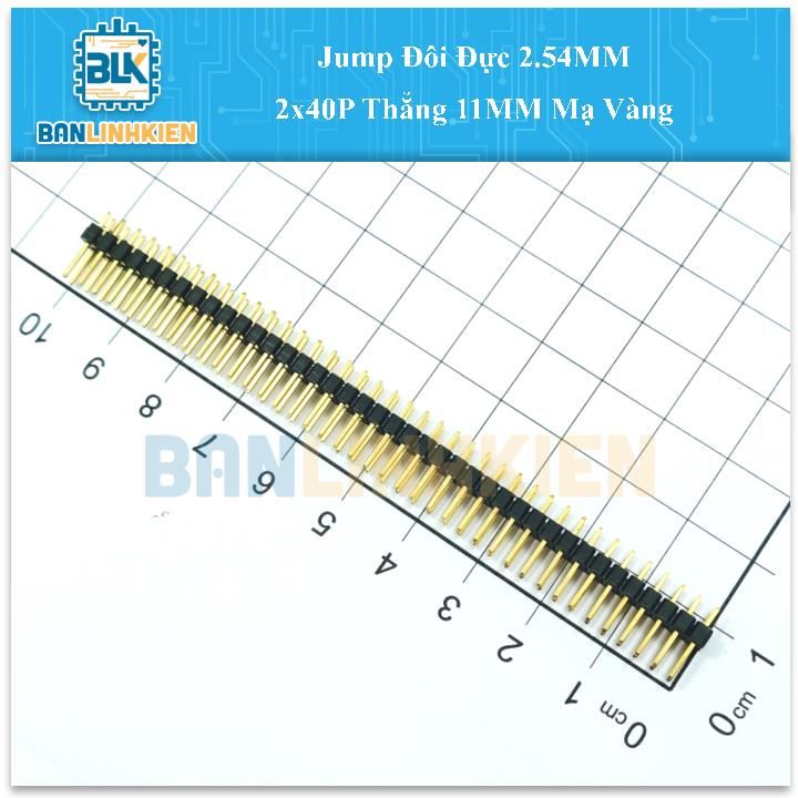 Jump Đôi Đực 2.54MM 2x40P Thẳng 11MM Mạ Vàng