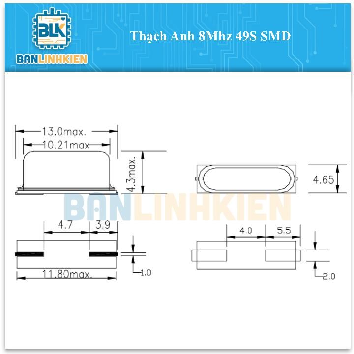 Thạch Anh 8Mhz 49S SMD