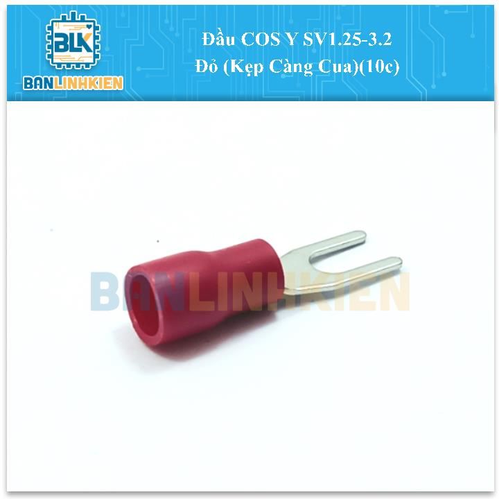 Đầu COS Y SV1.25-3.2 Đỏ (Kẹp Càng Cua)(10c)