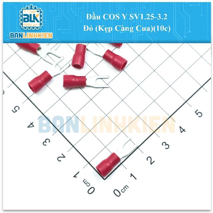 Đầu COS Y SV1.25-3.2 Đỏ (Kẹp Càng Cua)(10c)