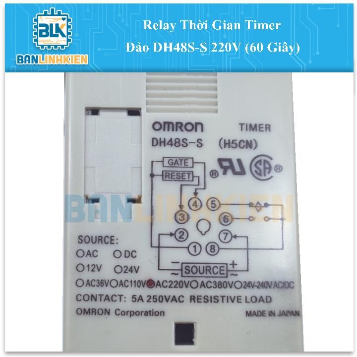 Relay Thời Gian Timer Đảo DH48S-S 220V (60 Giây)