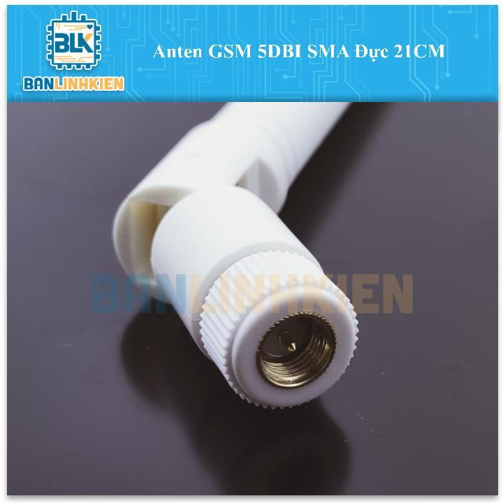 Anten GSM 5DBI SMA Đực 21CM