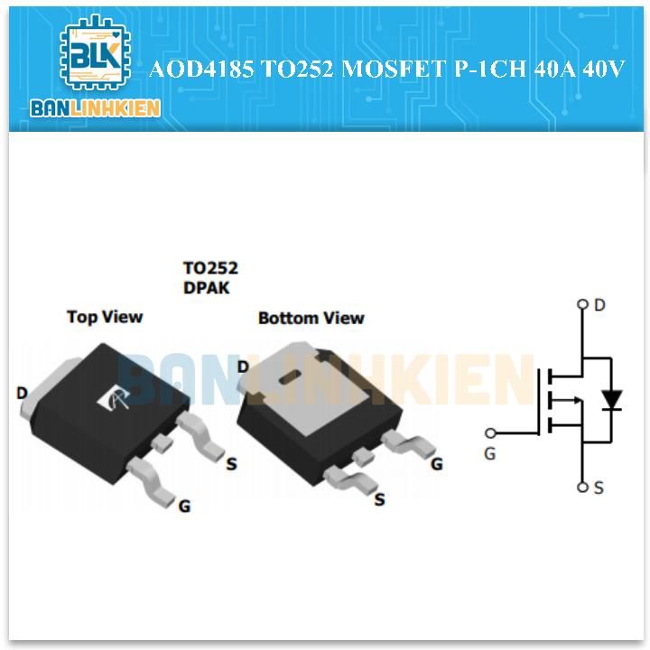 AOD4185 TO252 MOSFET P-1CH 40A 40V