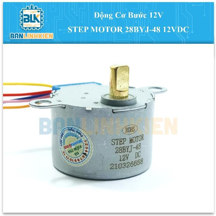 Động Cơ Bước 12V STEP MOTOR 28BYJ-48 12VDC