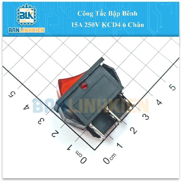 Công Tắc Bập Bênh 15A 250V KCD4 6 Chân