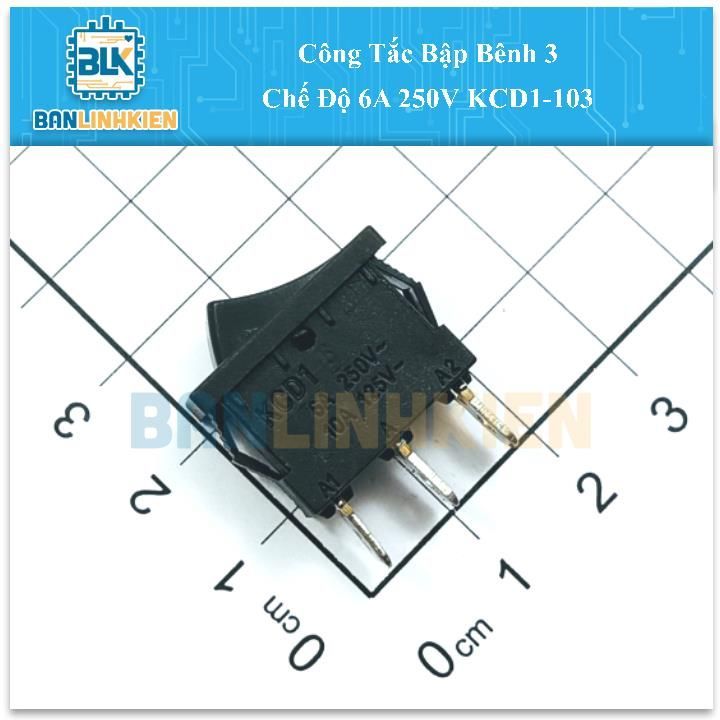 Công Tắc Bập Bênh 3 Chế Độ 6A 250V KCD1-103