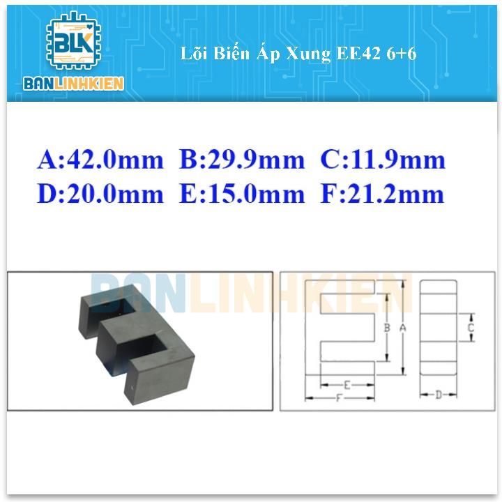 Lõi Biến Áp Xung EE42 6+6