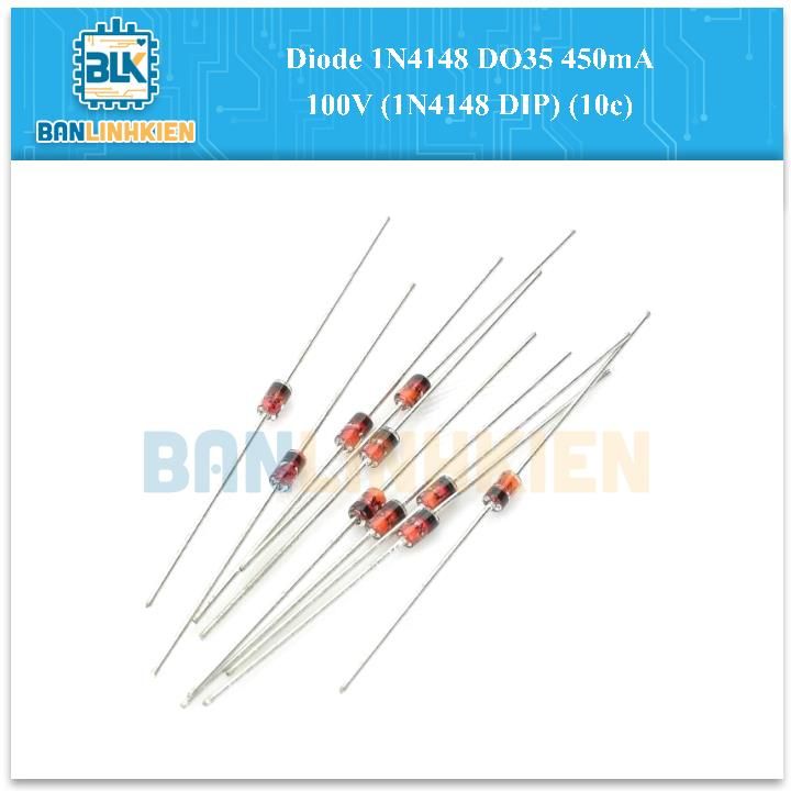 Diode 1N4148 DO35 450mA 100V (1N4148 DIP) (10c)