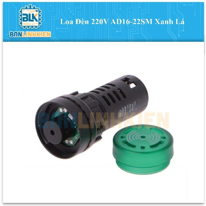 Loa Đèn 220V AD16-22SM Xanh Lá