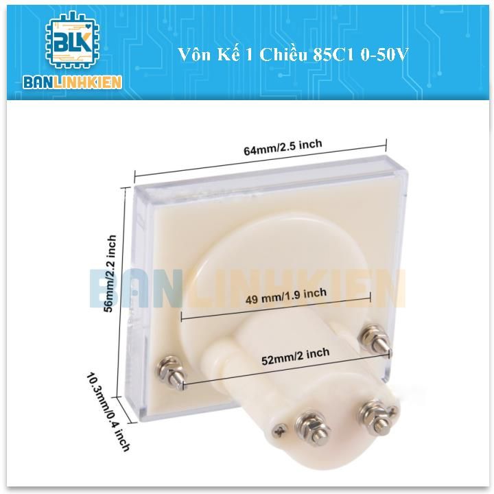 Vôn Kế 1 Chiều 85C1 0-50V