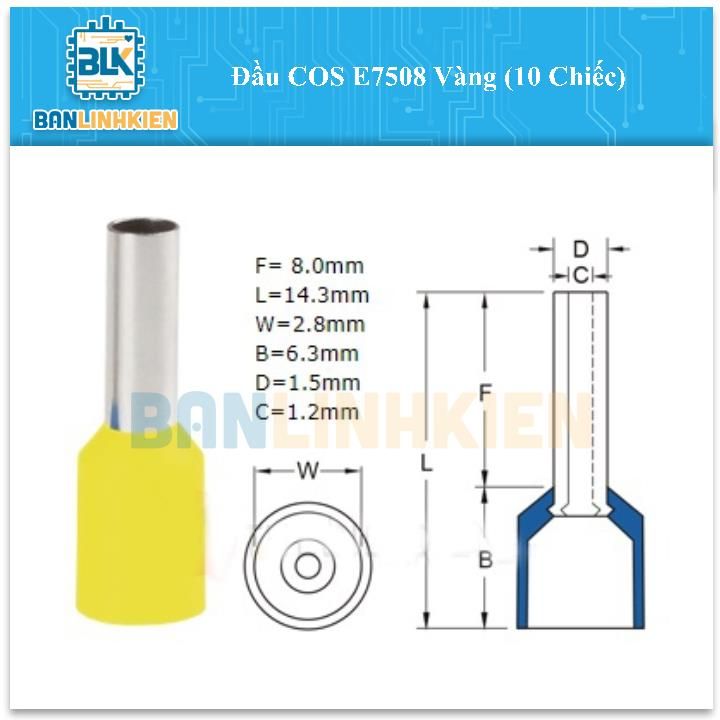 Đầu COS E7508 Vàng (10 Chiếc)