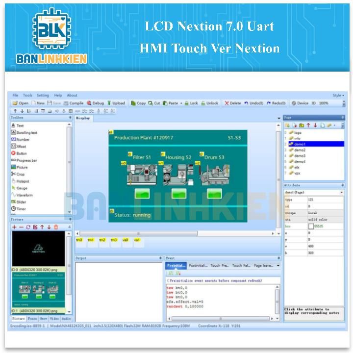 LCD Nextion 7.0 UART HMI Touch (Ver Nextion)