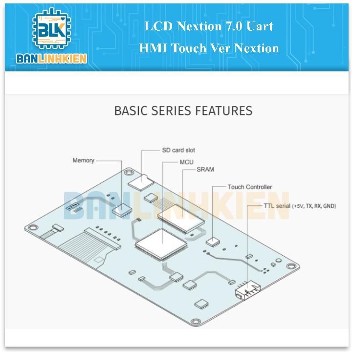 LCD Nextion 7.0 UART HMI Touch (Ver Nextion)