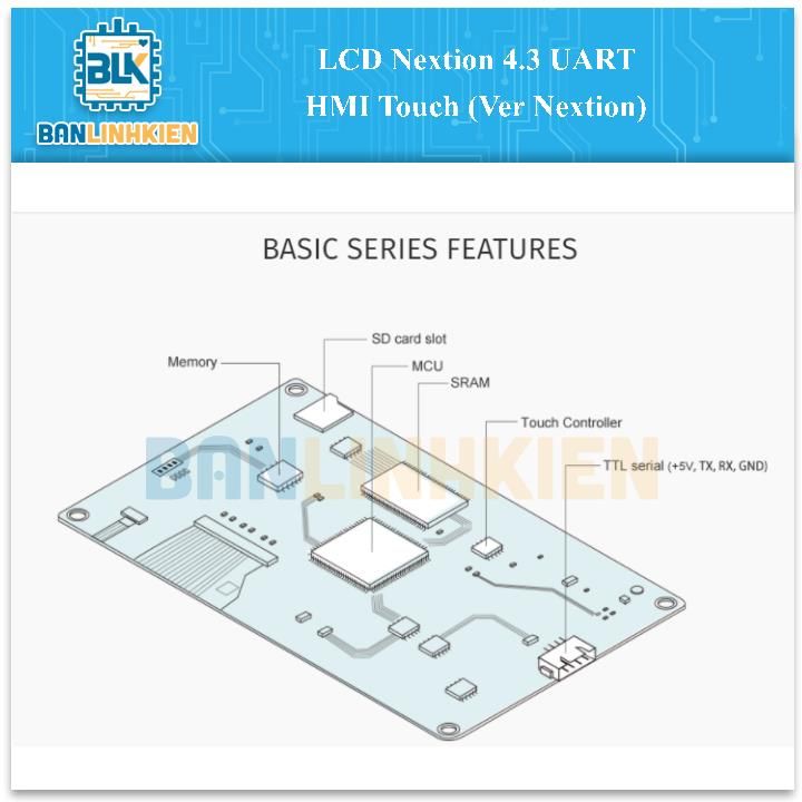 LCD Nextion 4.3 UART HMI Touch (Ver Nextion)