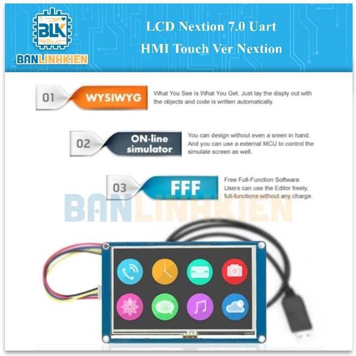 LCD Nextion 7.0 UART HMI Touch (Ver Nextion)