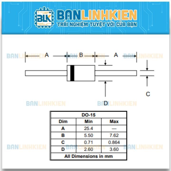 Diode HER208 DO15 2A 1000V (DIP) (10c)