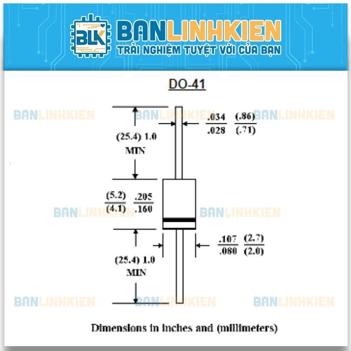 Diode 1N4007 1A (DIP) (10c)