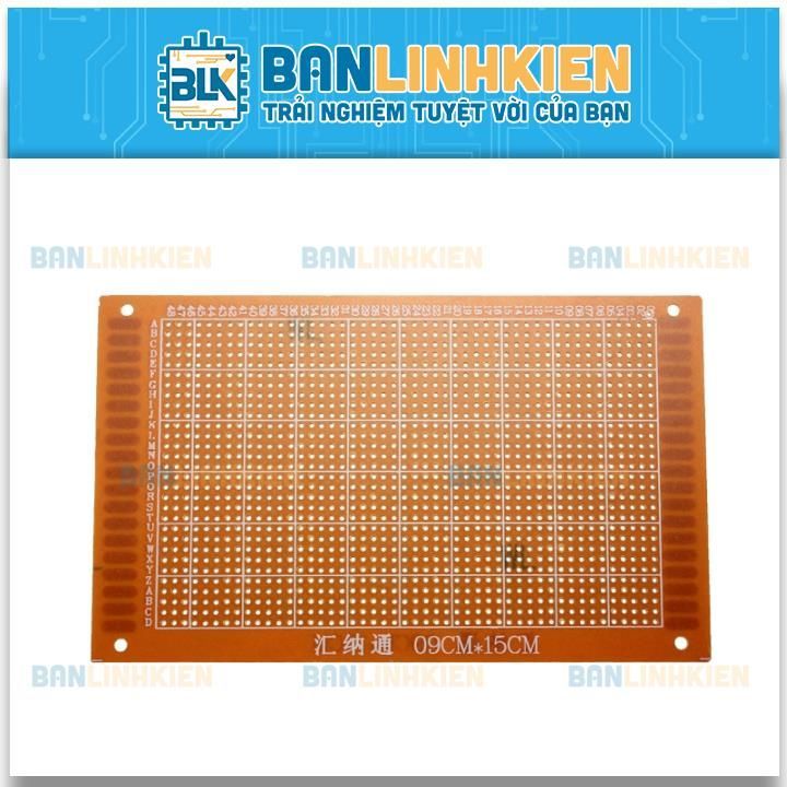 PCB Đục Lỗ 9x15Cm 1 Lớp (Phíp Gỗ Nâu)