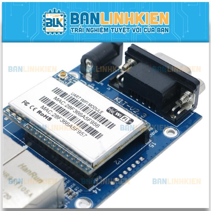 KIT Wifi UART + Ethernet HLK-RM04 (Kèm Nguồn)