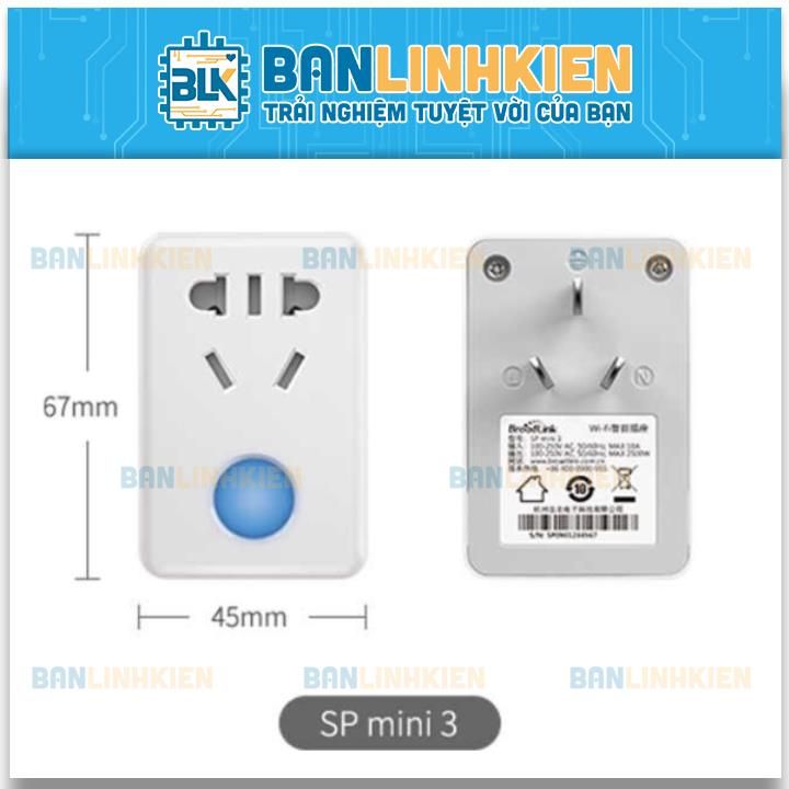 Ổ Cắm Wifi Broadlink SPMini3