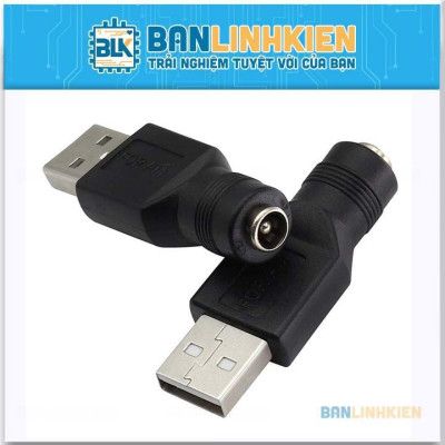 Jack Chuyển Đổi USB A Đực Sang DC5.5x2.1 Cái