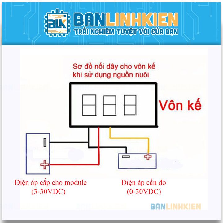 Đồng Hồ Đo Vôn 0-30V 0.36 Inch