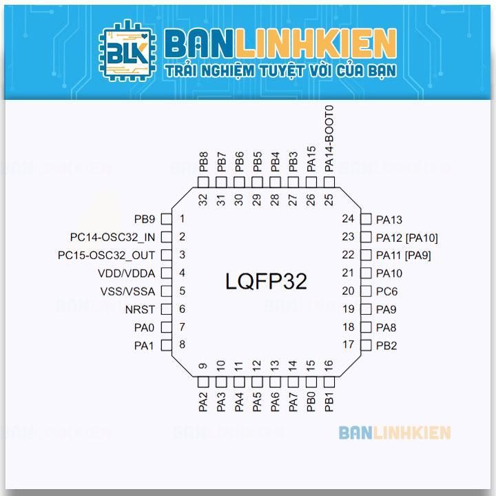 STM32G030K8T6 LQFP32 Chính Hãng