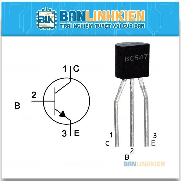 BC547C TO92 TRANS NPN 0.1A 50V (DIP) (5c)