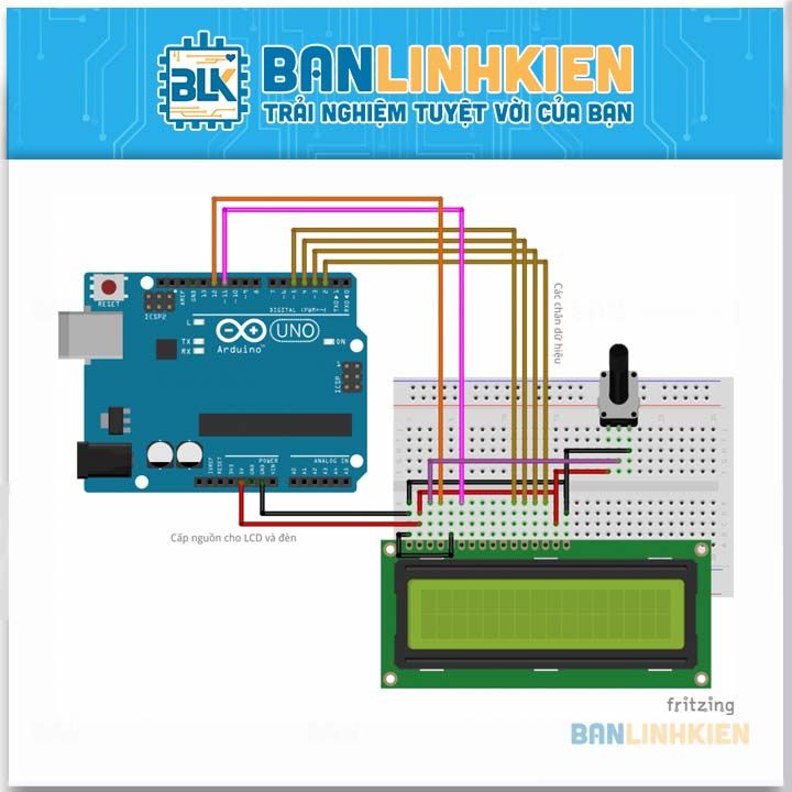 LCD1602 Xanh Lá 5V