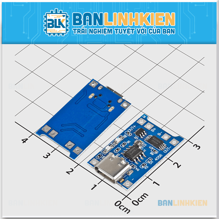 Mạch Sạc Pin Có Bảo Vệ TP4056 1A TYPE-C