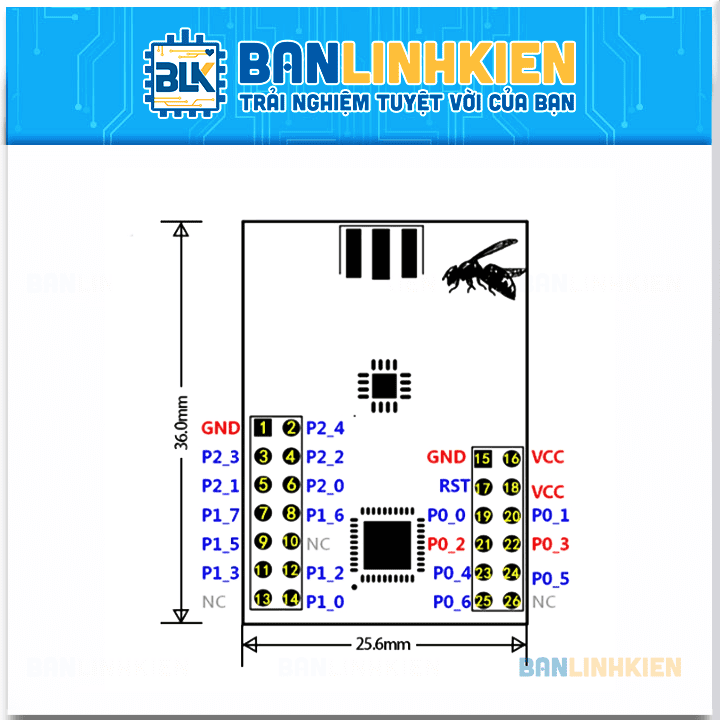 Module ZIGBEE CC2530 UART TTL 2.4G