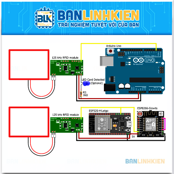 Module RFID 125Khz UART D-T01