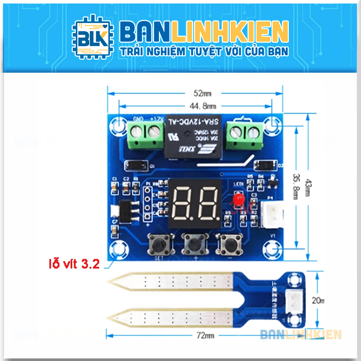 Module Điều Khiển Độ Ẩm Đất XH-M214