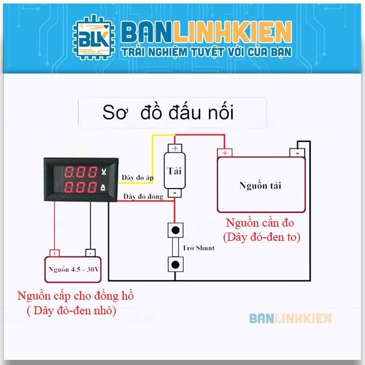 Đồng Hồ Đo Vôn Và Dòng 200V 5A