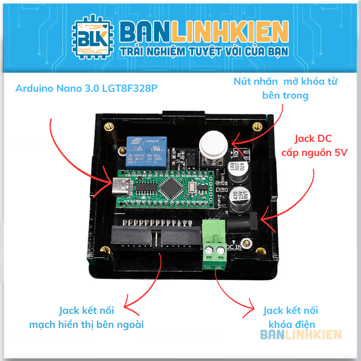 Bộ Khóa Cửa Dùng Thẻ RFID BLK (RFID Door Lock)