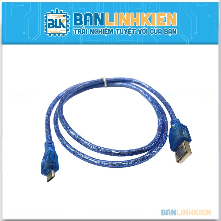 Dây USB A-Micro 100CM AC-MM100 Màu Xanh