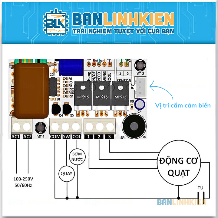 Mạch Quạt Điều Hòa QT-322