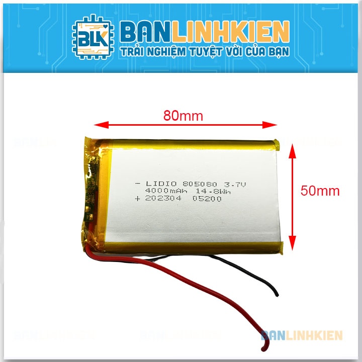 Pin Lithium 3.7V 4000mAH 805080