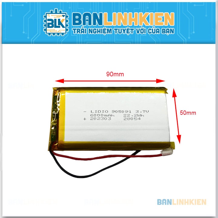 Pin Lithium 3.7V 6000mAH 905091